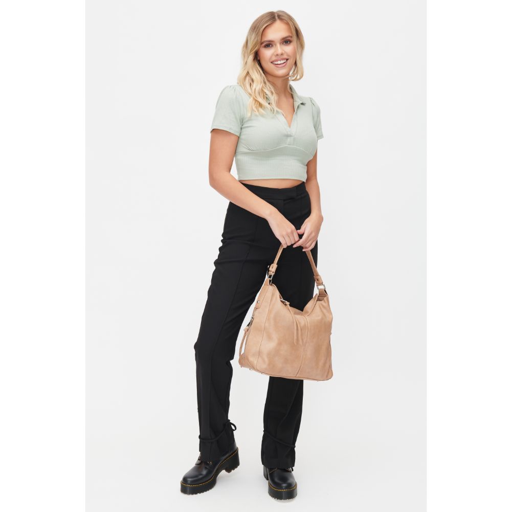 Woman wearing Natural Urban Expressions Wanda Hobo 818209011884 View 3 | Natural