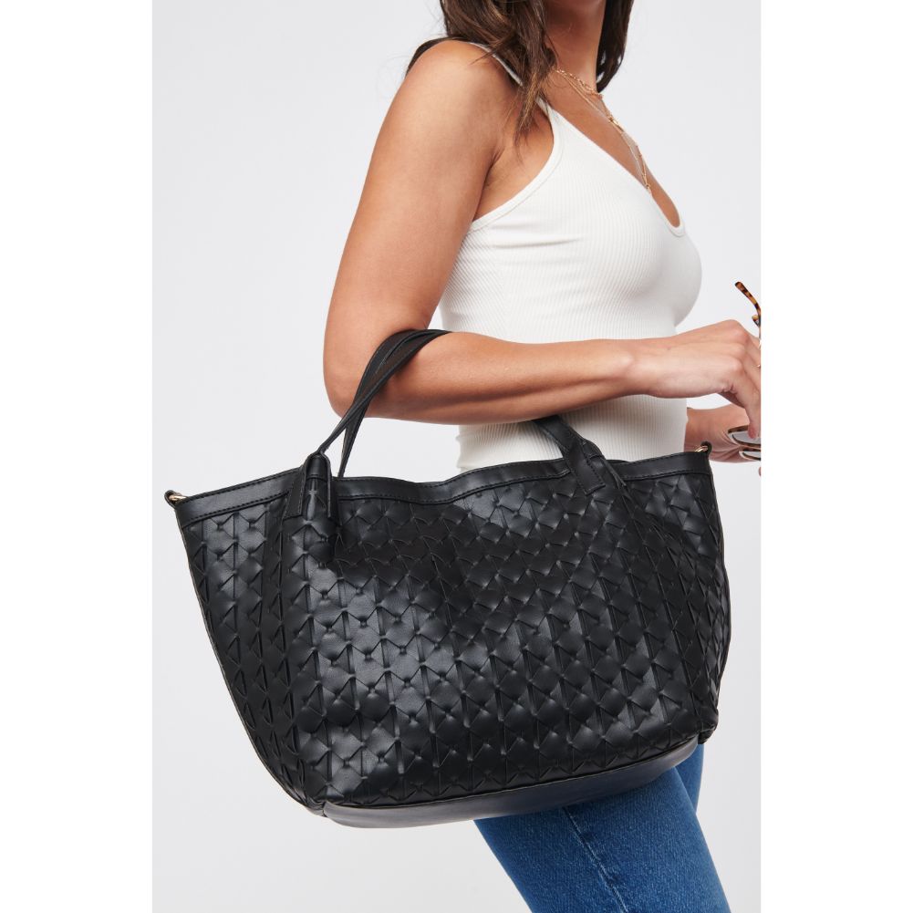 Woman wearing Black Urban Expressions Ivanna Tote 840611100016 View 4 | Black