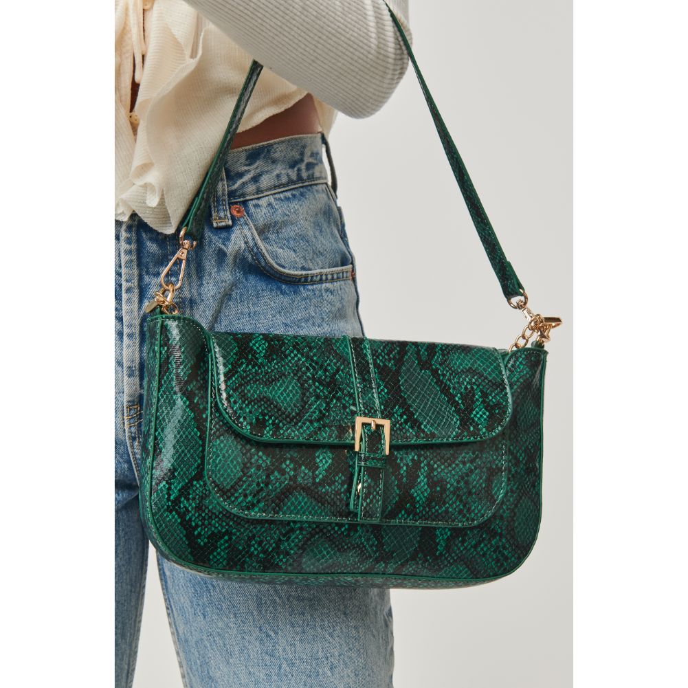 Woman wearing Green Urban Expressions Alexandra Shoulder Bag 840611182913 View 4 | Green