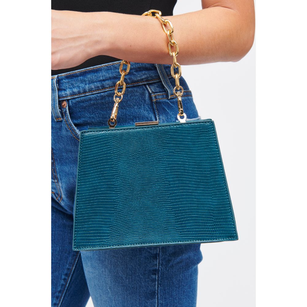 Woman wearing Emerald Urban Expressions Della Crossbody 840611185082 View 2 | Emerald