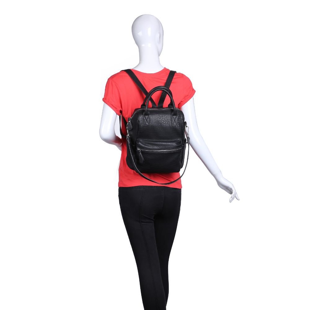 Product Image of Urban Expressions Andre Textured Backpack NA-840611164452 View 5 | Black