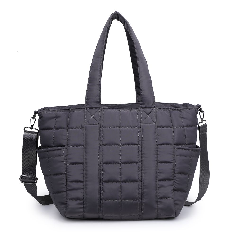 Product Image of Urban Expressions August - Quilted Nylon Tote 840611114464 View 5 | Carbon