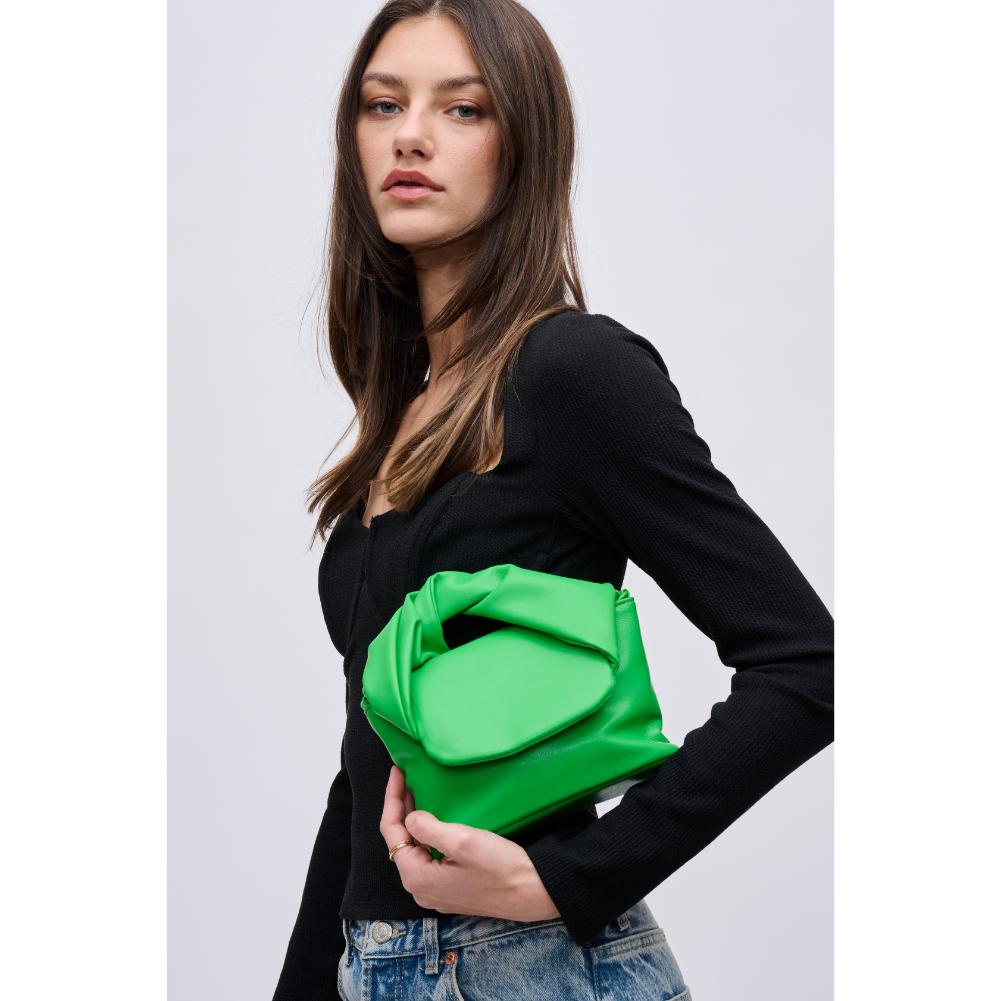 Woman wearing Lime Urban Expressions Jules Crossbody 840611191519 View 1 | Lime