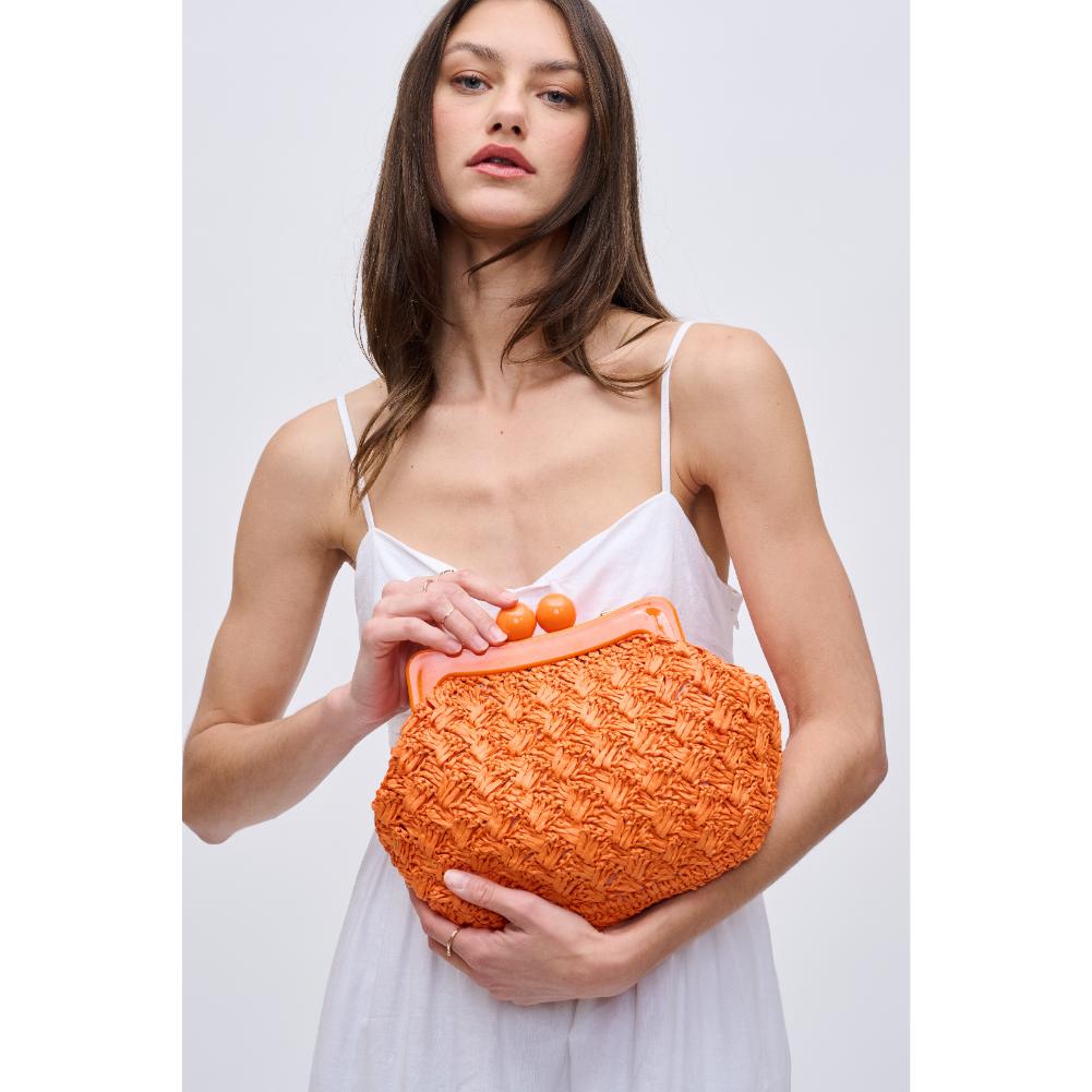 Woman wearing Orange Urban Expressions Naomi Crossbody 840611119704 View 1 | Orange