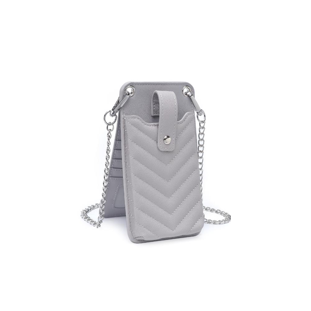 Product Image of Urban Expressions Claire - Chevron Stitch Cell Phone Crossbody 840611190642 View 6 | Dove Grey