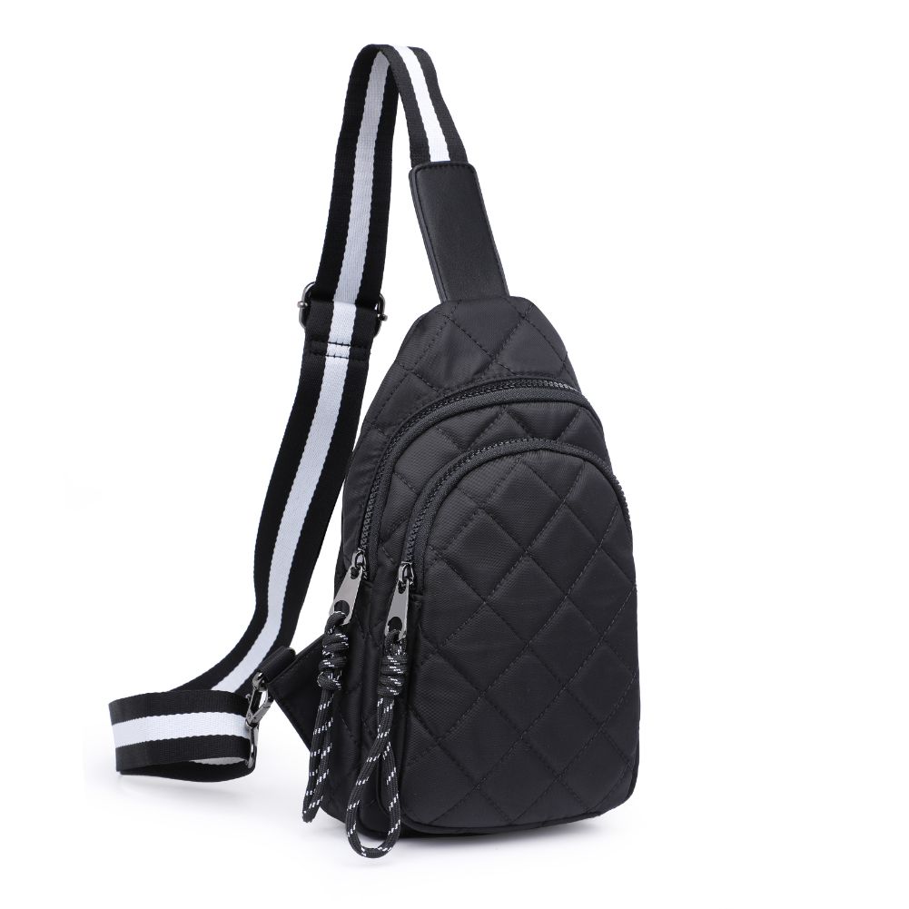 Product Image of Urban Expressions Ace - Quilted Nylon Sling Backpack 840611177650 View 6 | Black