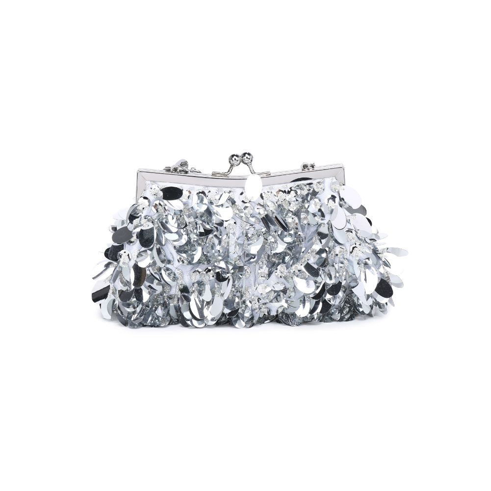 Product Image of Urban Expressions Ariana Evening Bag 840611115508 View 7 | Silver