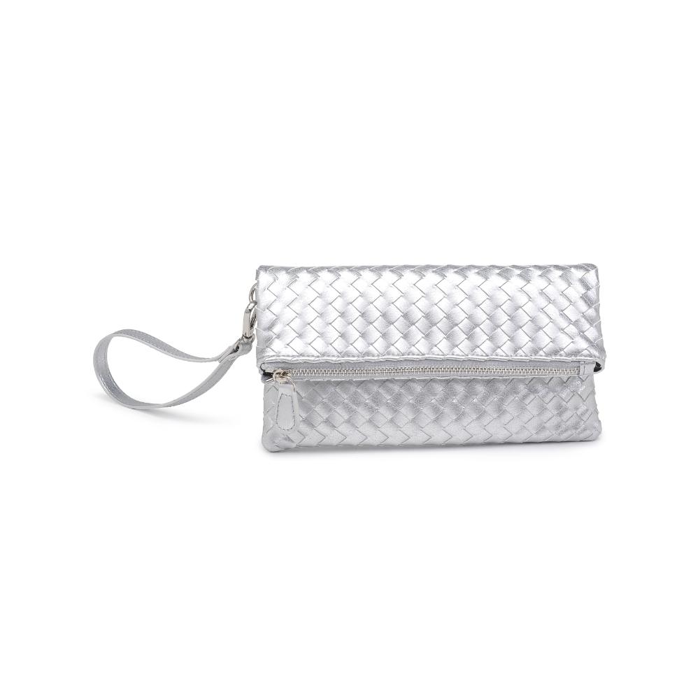 Product Image of Urban Expressions Aria Clutch 840611133953 View 5 | Silver