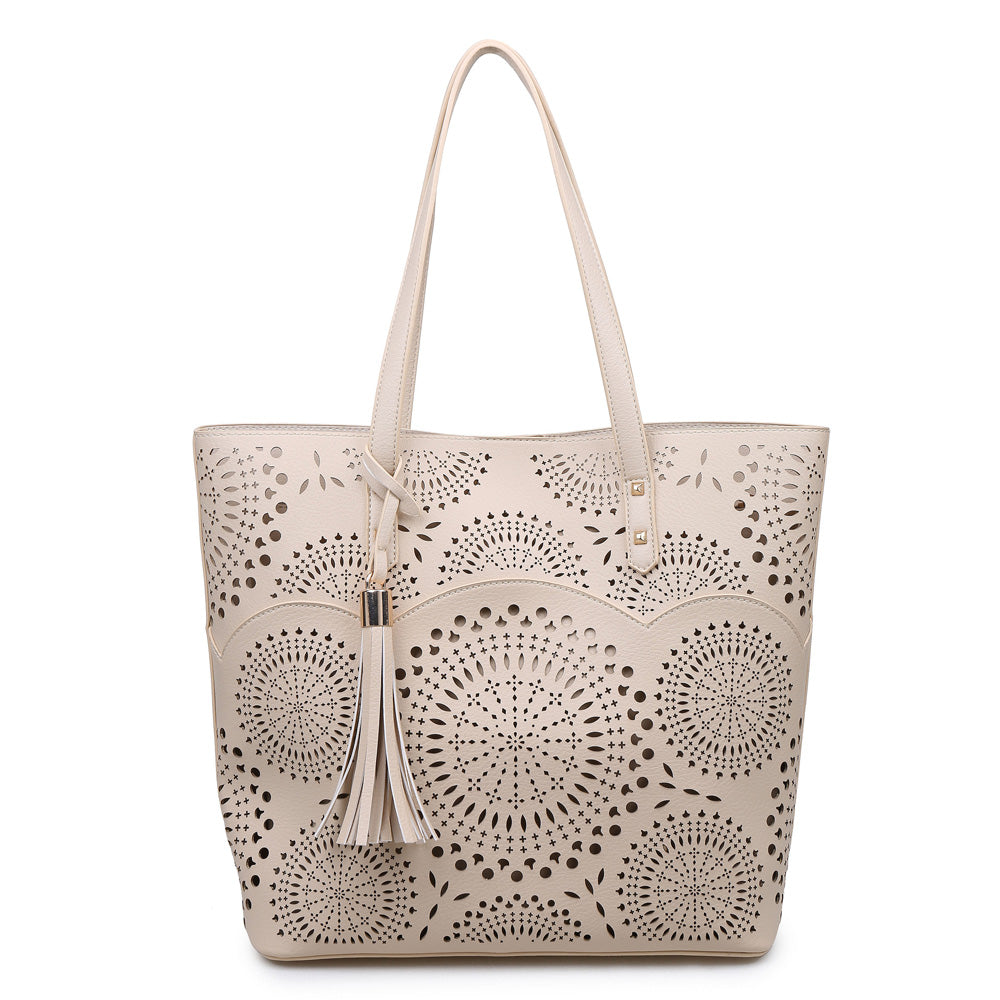 Product Image of Urban Expressions Aubrey Tote NA-840611140869 View 1 | Cream