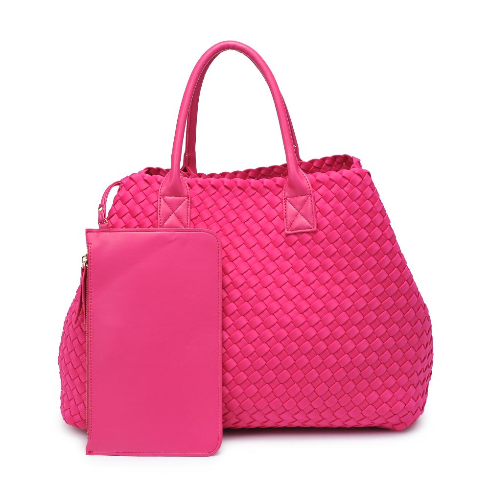Product Image of Urban Expressions Ithaca - Woven Neoprene Tote 840611107879 View 5 | Magenta