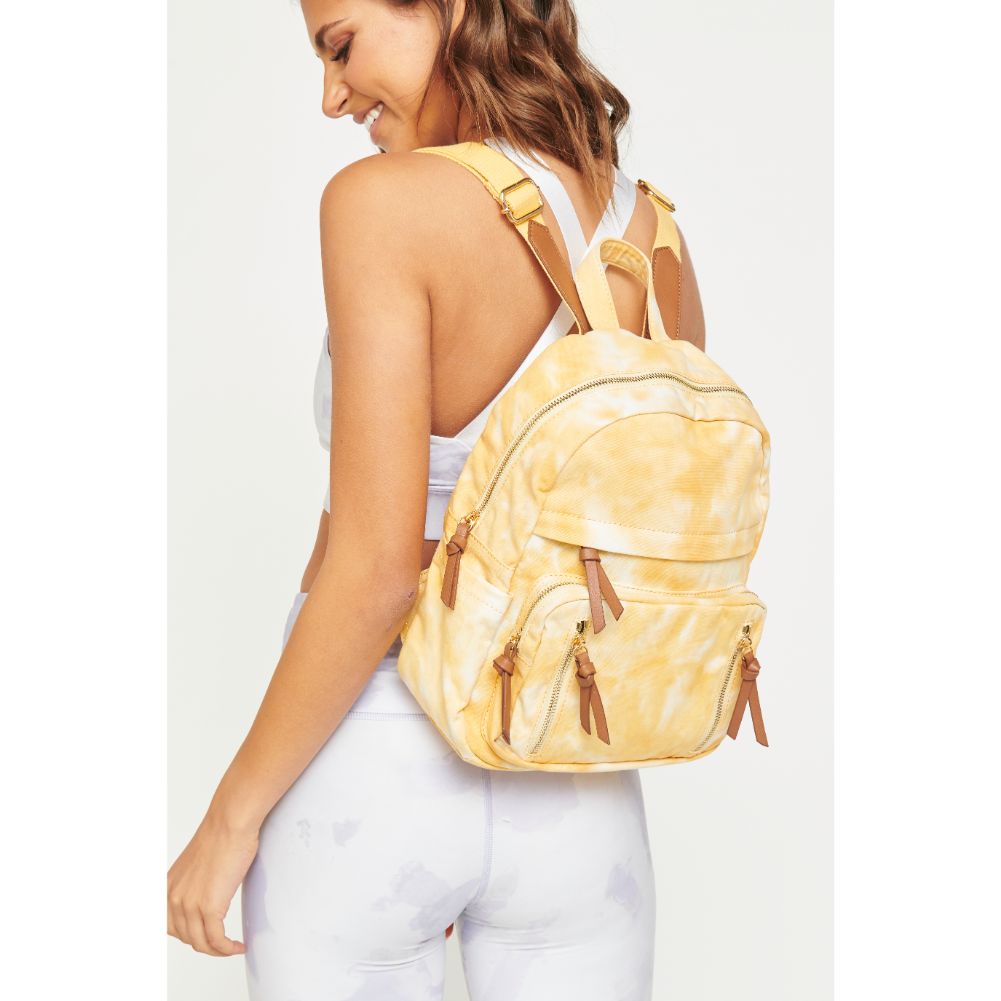 Woman wearing Yellow Urban Expressions Opal Backpack 840611180193 View 2 | Yellow