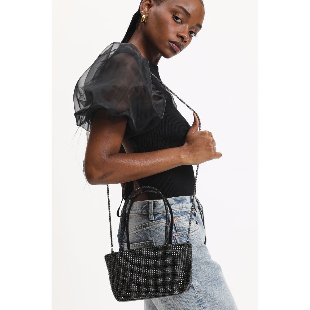 Woman wearing Black Urban Expressions Raina Evening Bag 840611114600 View 3 | Black