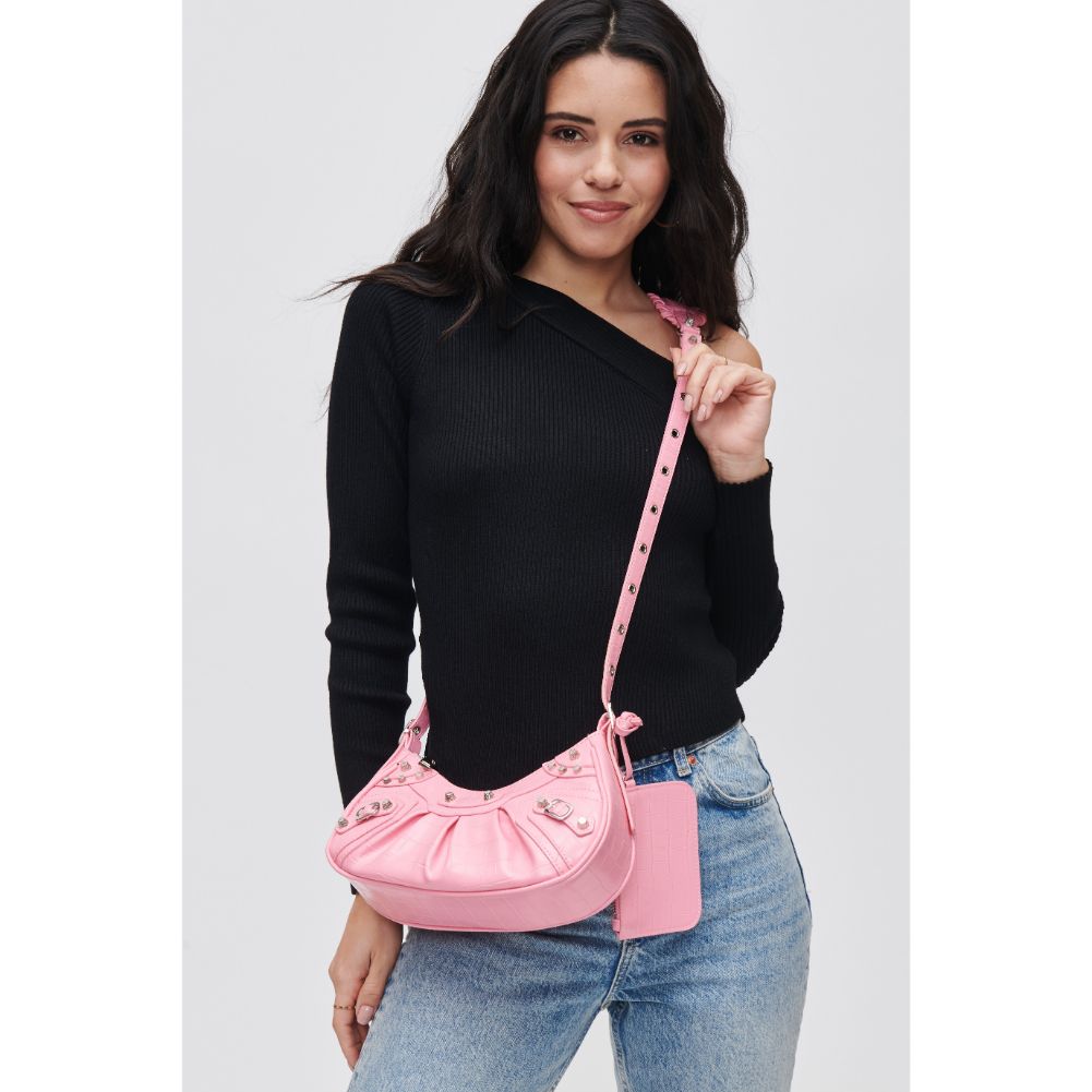 Woman wearing Peony Urban Expressions Bellatrix Crossbody 840611105608 View 2 | Peony