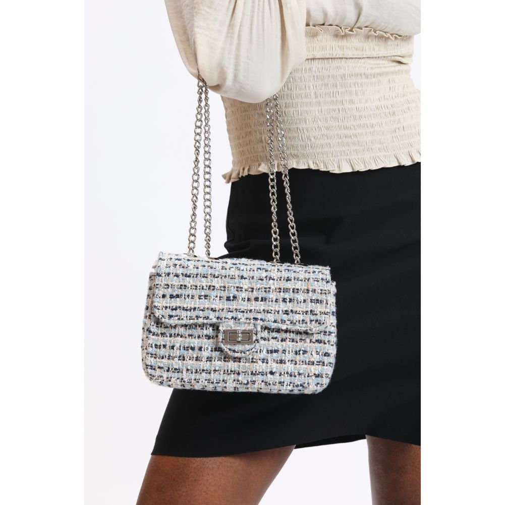 Woman wearing Denim Multi Urban Expressions Camille Shoulder Bag 840611120540 View 1 | Denim Multi