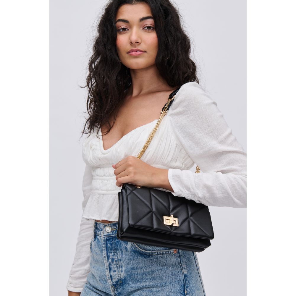 Woman wearing Black Urban Expressions Madison Crossbody 840611114945 View 2 | Black