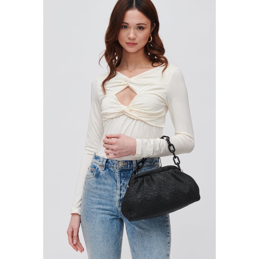 Woman wearing Black Urban Expressions Solana Clutch 840611105684 View 2 | Black