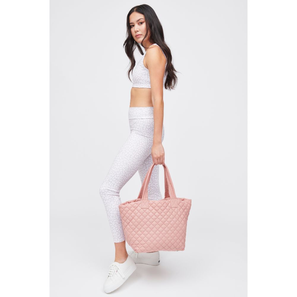 Woman wearing Pastel Pink Urban Expressions Breakaway Tote 840611176943 View 3 | Pastel Pink