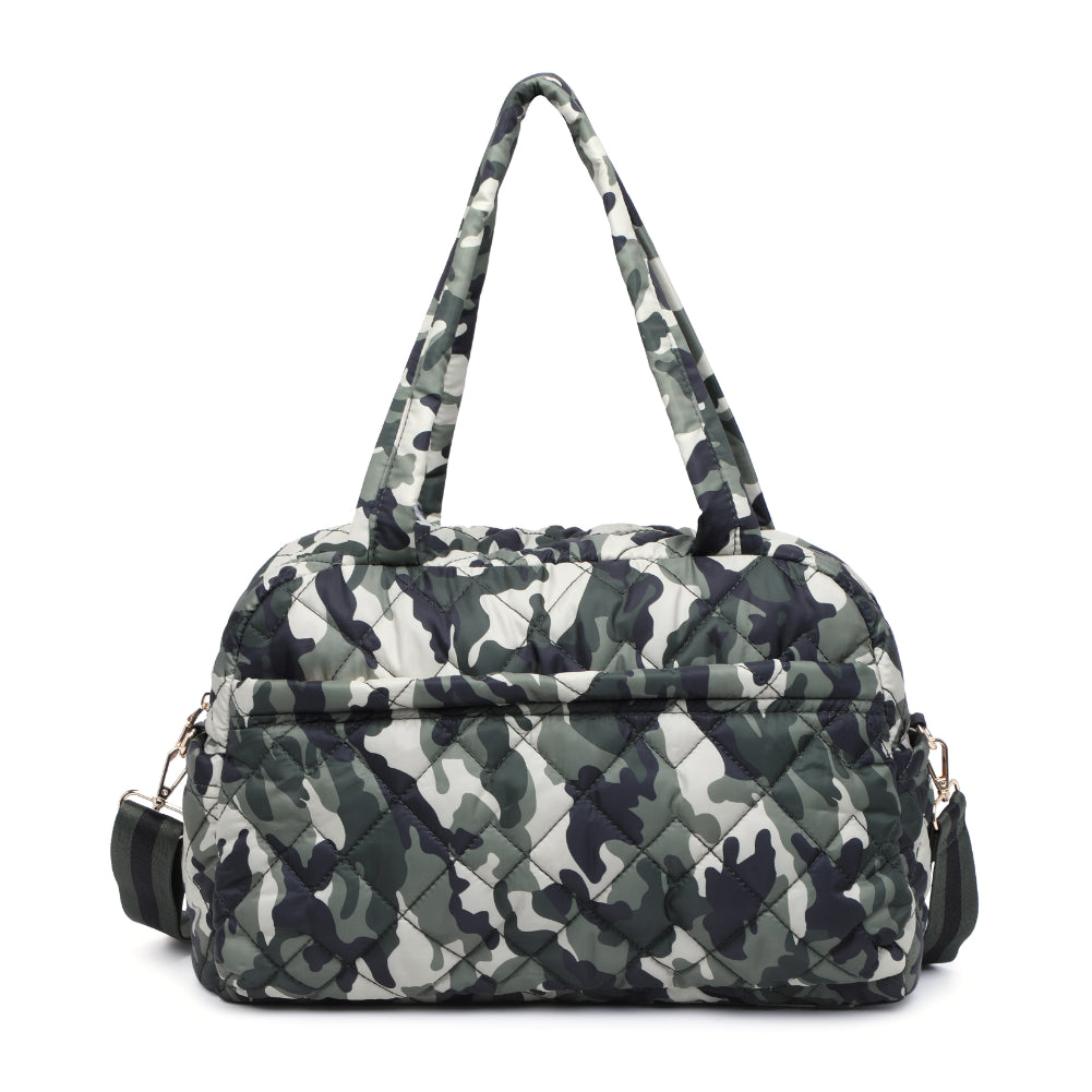 Product Image of Urban Expressions Spencer - Quilted Nylon Weekender 840611184276 View 5 | Green Camo