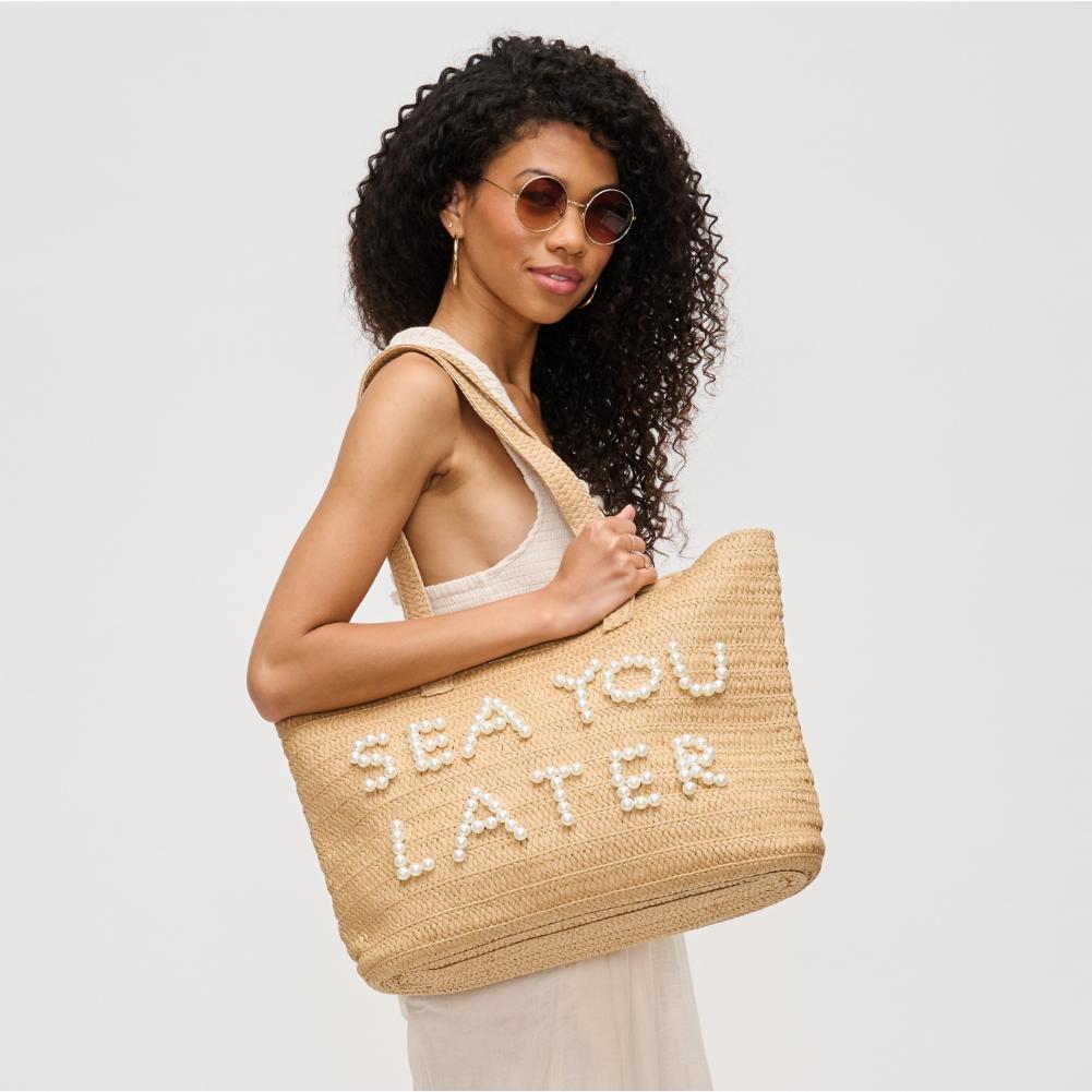 Woman wearing Sea You Later Urban Expressions Maya Tote 840611123510 View 1 | Sea You Later