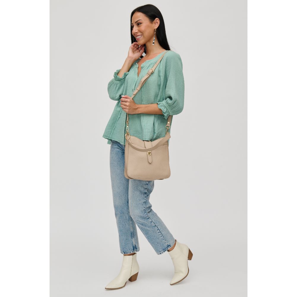 Woman wearing Natural Urban Expressions Ruby Crossbody 840611113665 View 4 | Natural