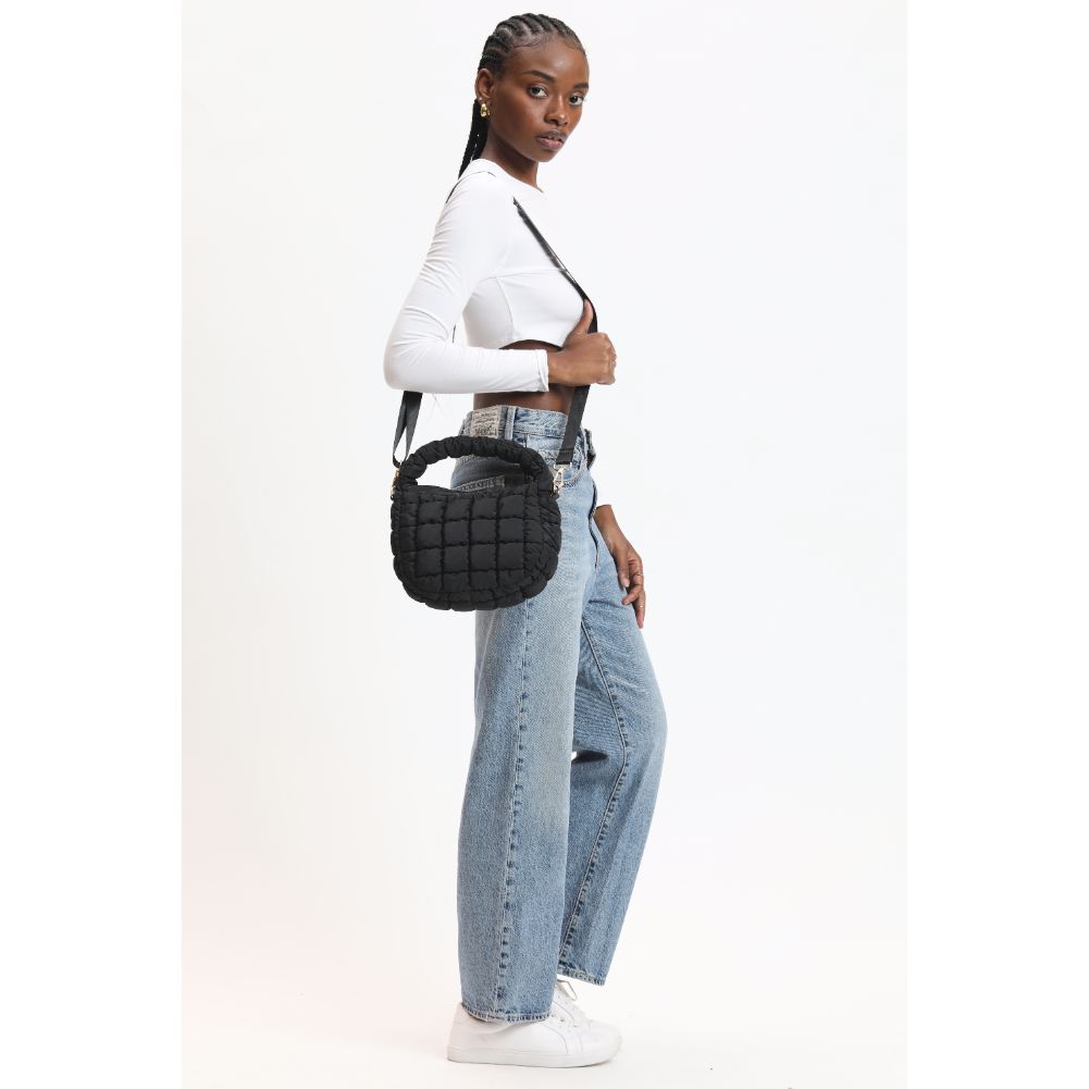 Woman wearing Black Urban Expressions Leo Crossbody 840611121127 View 2 | Black