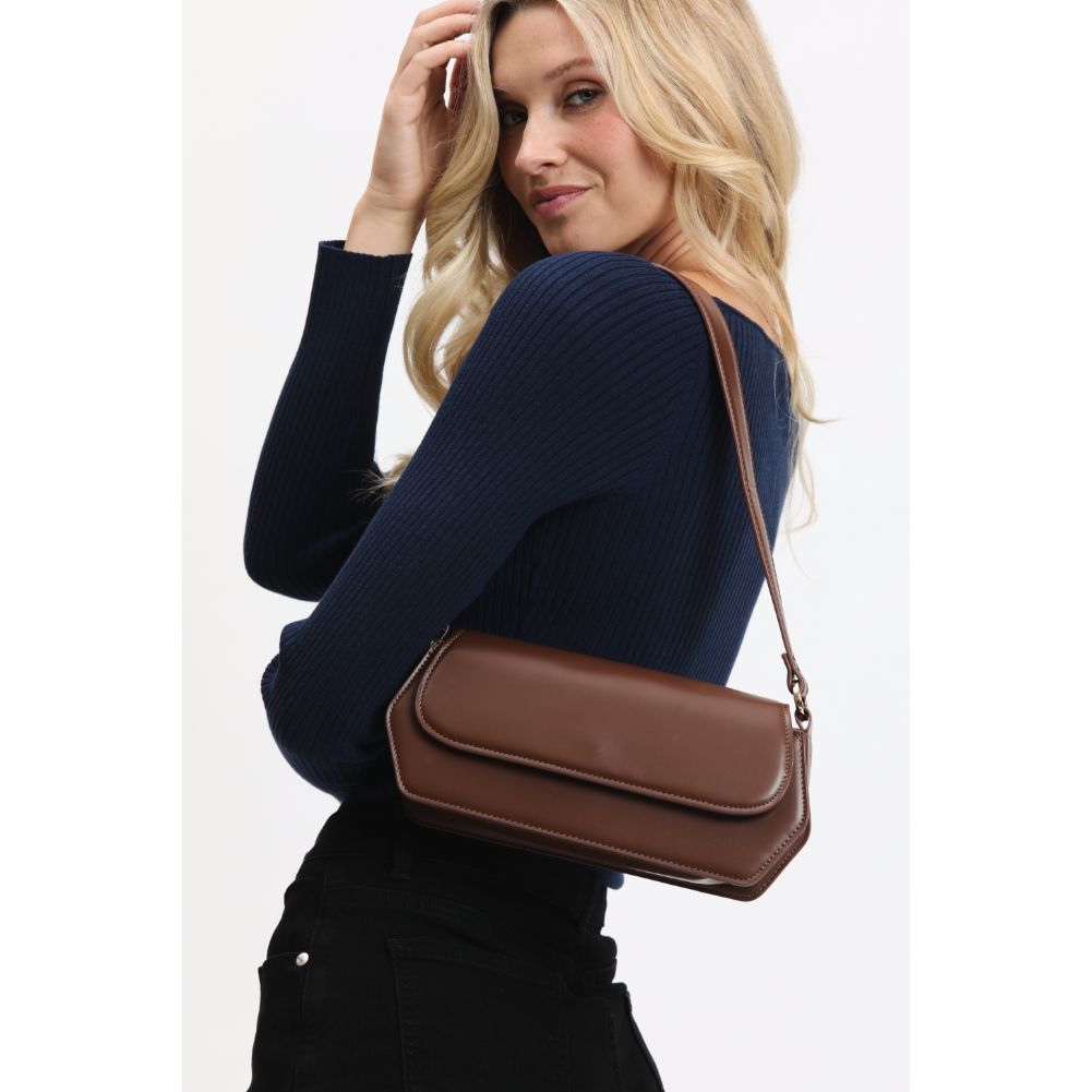 Woman wearing Chocolate Urban Expressions Judith Hobo 840611190185 View 1 | Chocolate