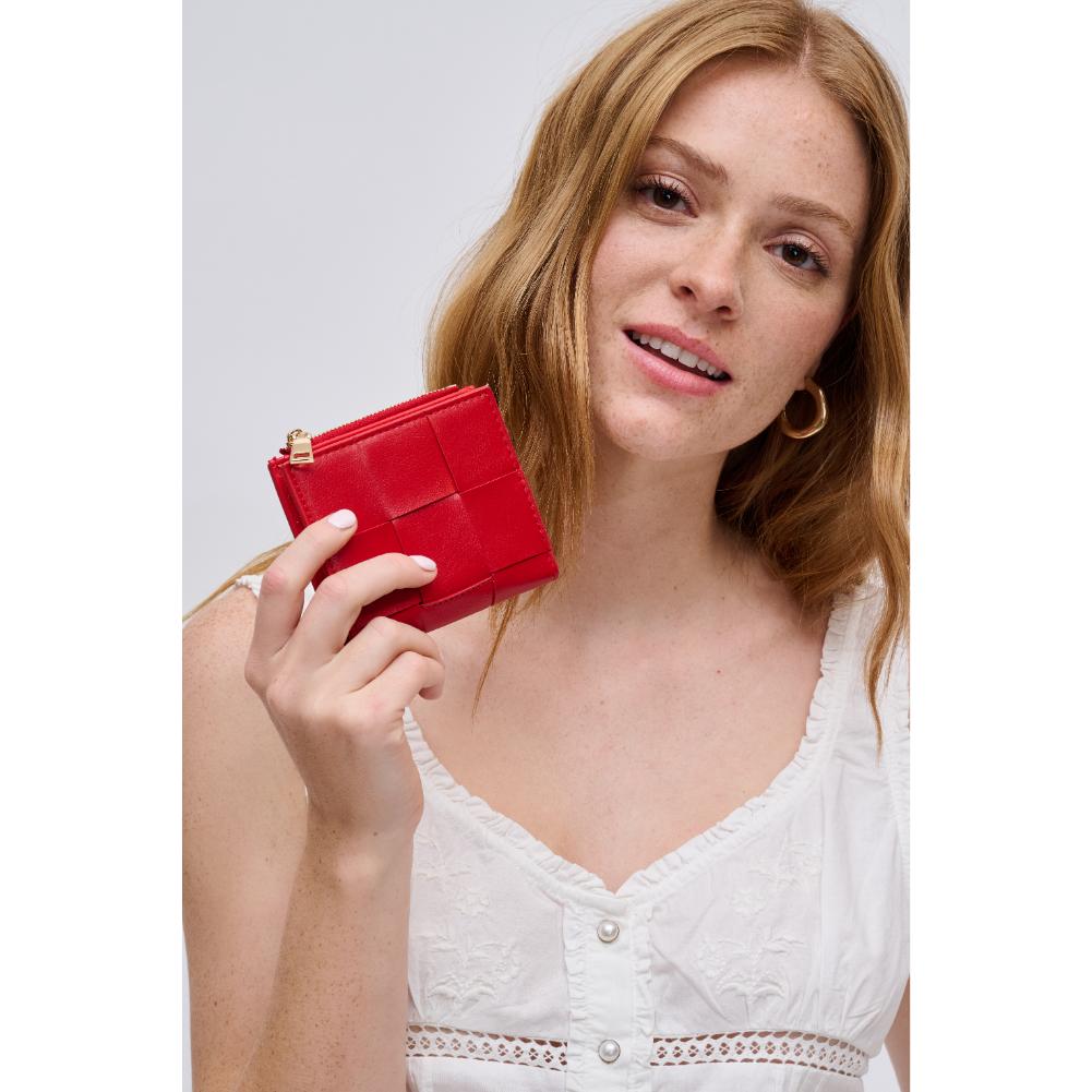 Woman wearing Red Urban Expressions Amelie Wallet 840611123800 View 2 | Red