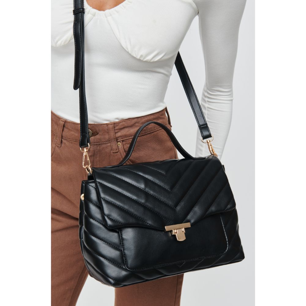 Woman wearing Black Urban Expressions Imani Crossbody 840611108012 View 3 | Black