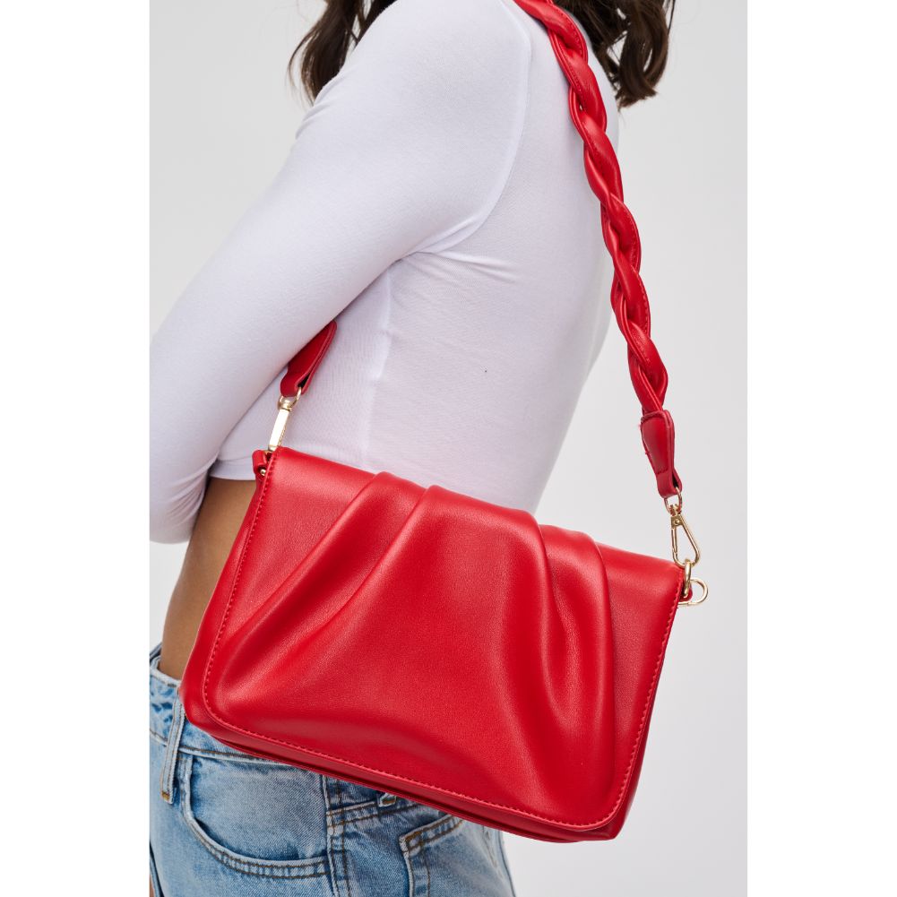 Woman wearing Red Urban Expressions Aimee Crossbody 840611124586 View 1 | Red