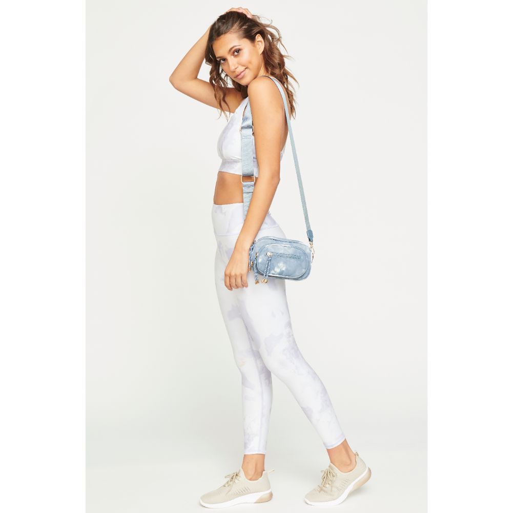 Woman wearing Slate Cloud Urban Expressions Kate Crossbody 840611177643 View 4 | Slate Cloud