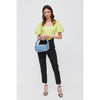 Woman wearing Denim Urban Expressions Skylar Crossbody 840611108227 View 1 | Denim