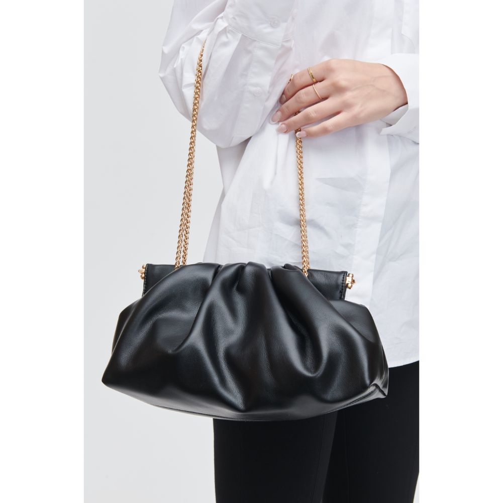 Woman wearing Black Urban Expressions Kacey Clutch 840611112941 View 4 | Black