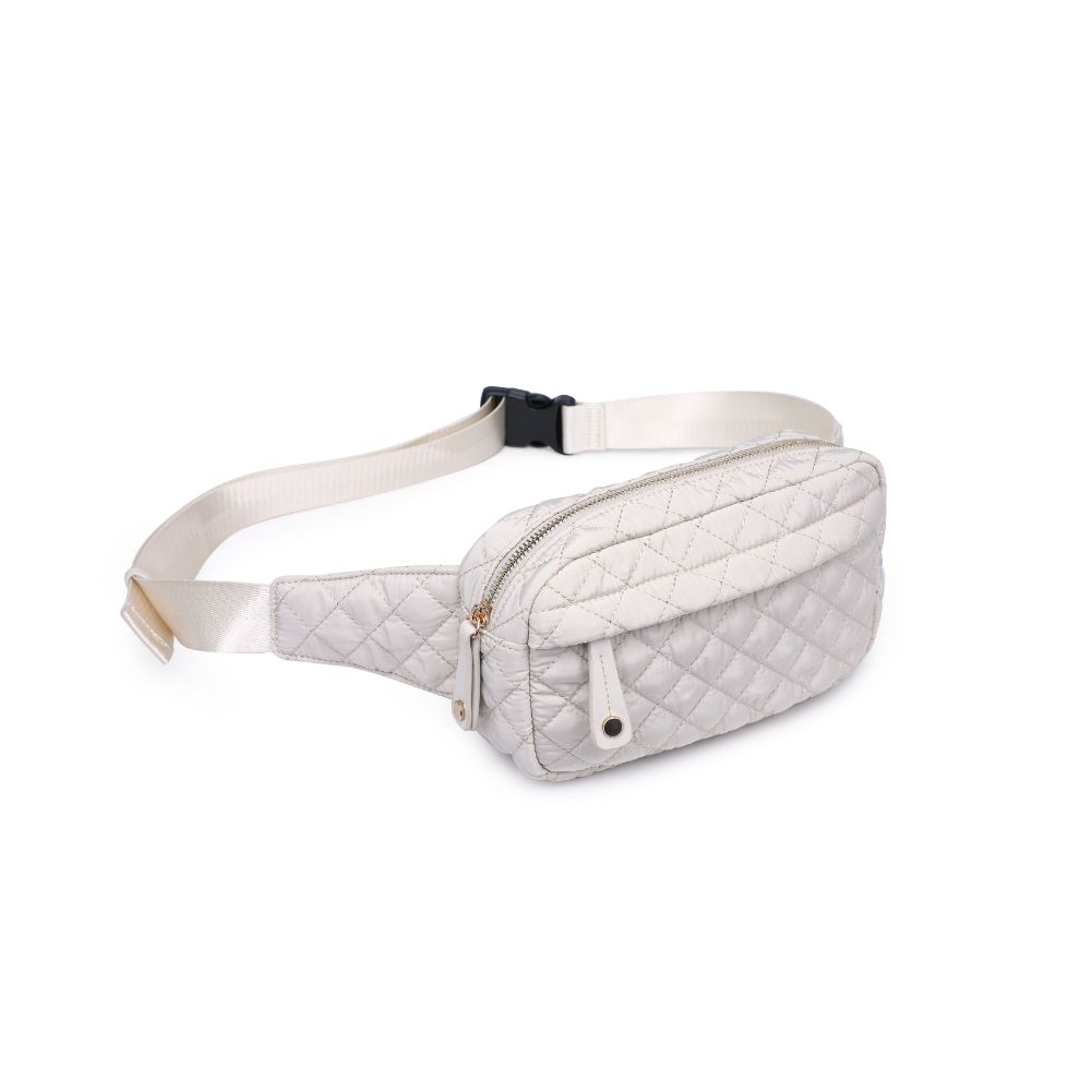 Product Image of Urban Expressions Teo - Quilted Nylon Belt Bag 840611114778 View 6 | Off White