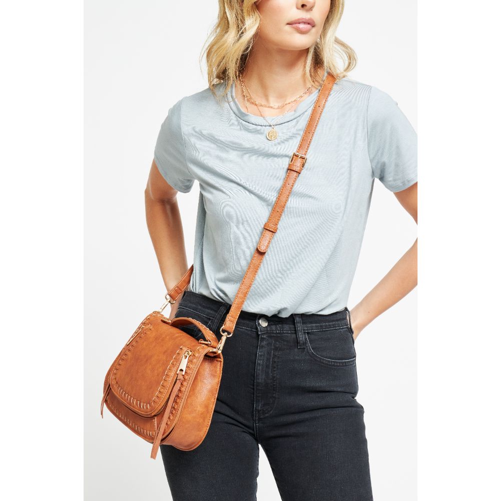 Woman wearing Tan Urban Expressions Khloe - Mini Crossbody 840611176585 View 1 | Tan