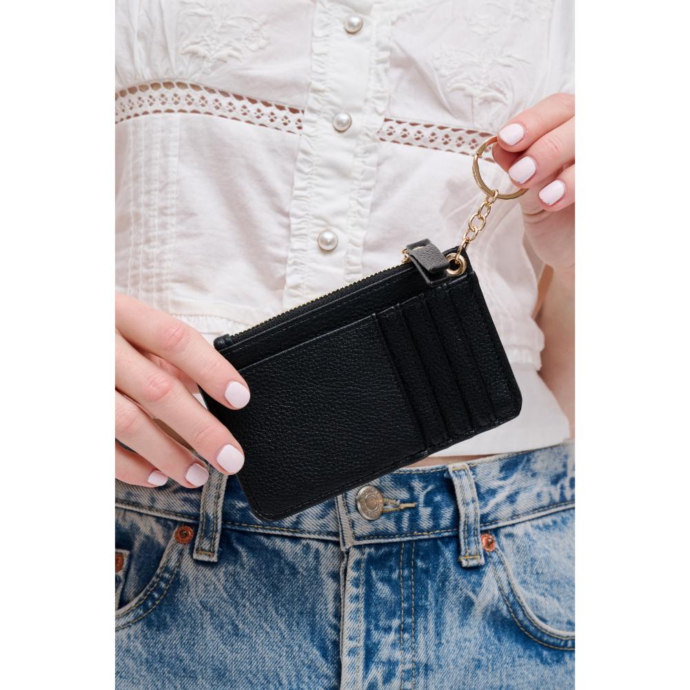 Woman wearing Black Urban Expressions Sadie Card Holder 840611192127 View 1 | Black