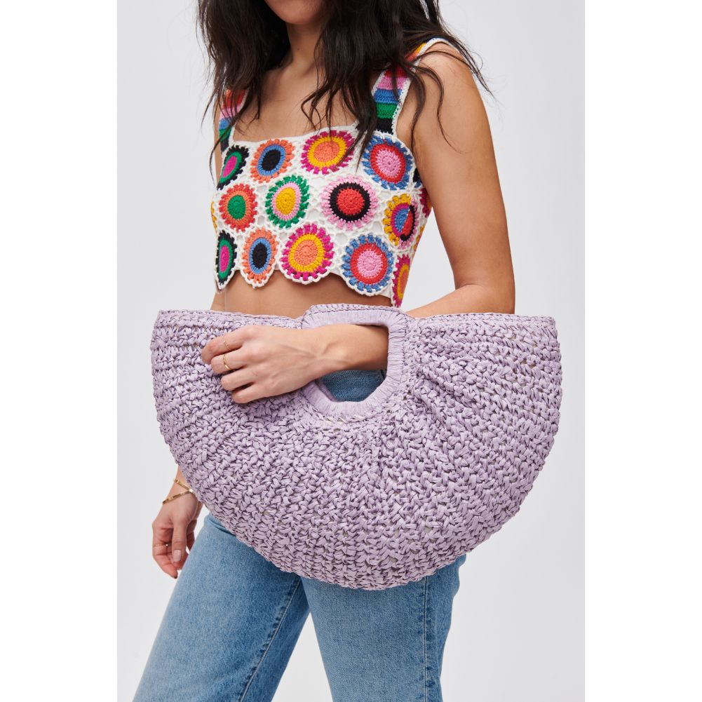 Woman wearing Lilac Urban Expressions Tara Tote 840611109026 View 4 | Lilac