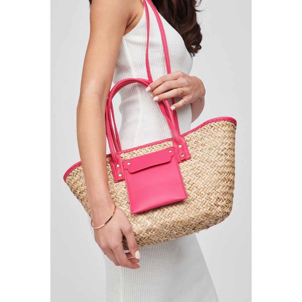 Woman wearing Fuchsia Urban Expressions Wellesley Tote 818209015677 View 1 | Fuchsia