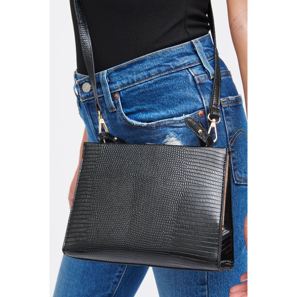 Woman wearing Black Urban Expressions Deloris Shoulder Bag 840611185105 View 2 | Black