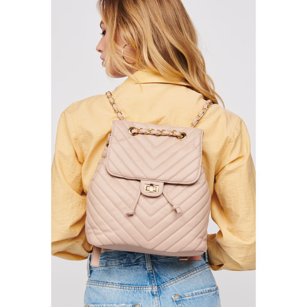 Woman wearing Nude Urban Expressions Yessenia Backpack 818209013710 View 1 | Nude
