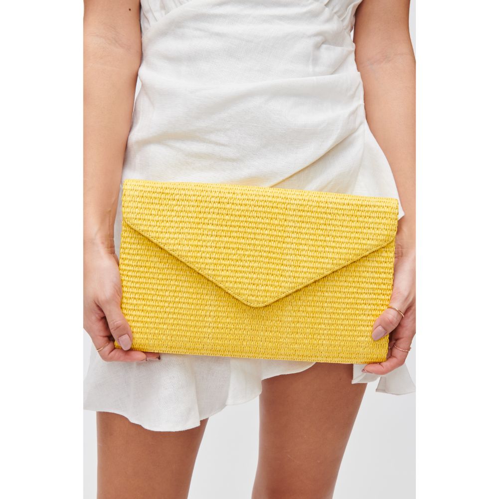 Woman wearing Sunflower Urban Expressions Trista Clutch 840611108234 View 4 | Sunflower