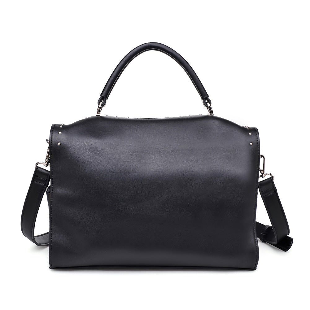 Product Image of Urban Expressions Madden Satchel 840611153739 View 7 | Black