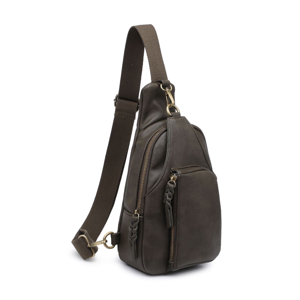 Product Image of Urban Expressions Wendall Sling Backpack 840611116604 View 6 | Olive