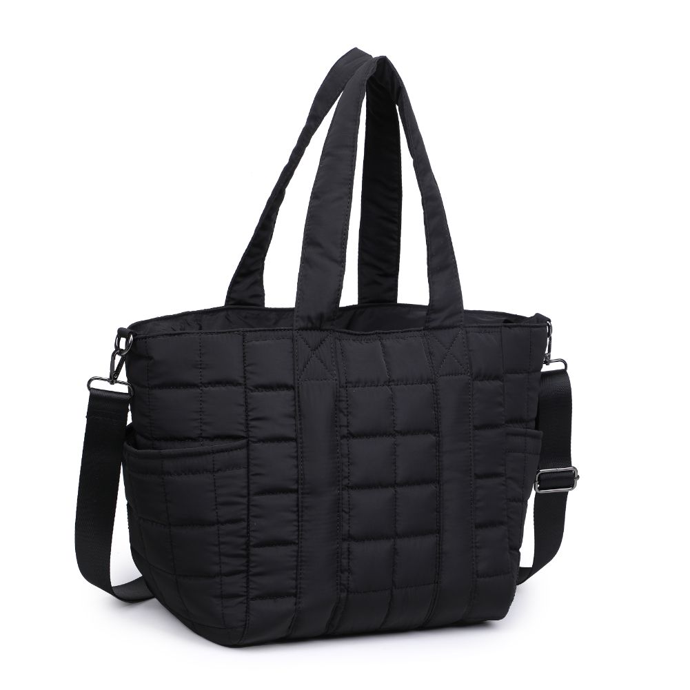 Product Image of Urban Expressions August - Quilted Nylon Tote 840611114457 View 6 | Black