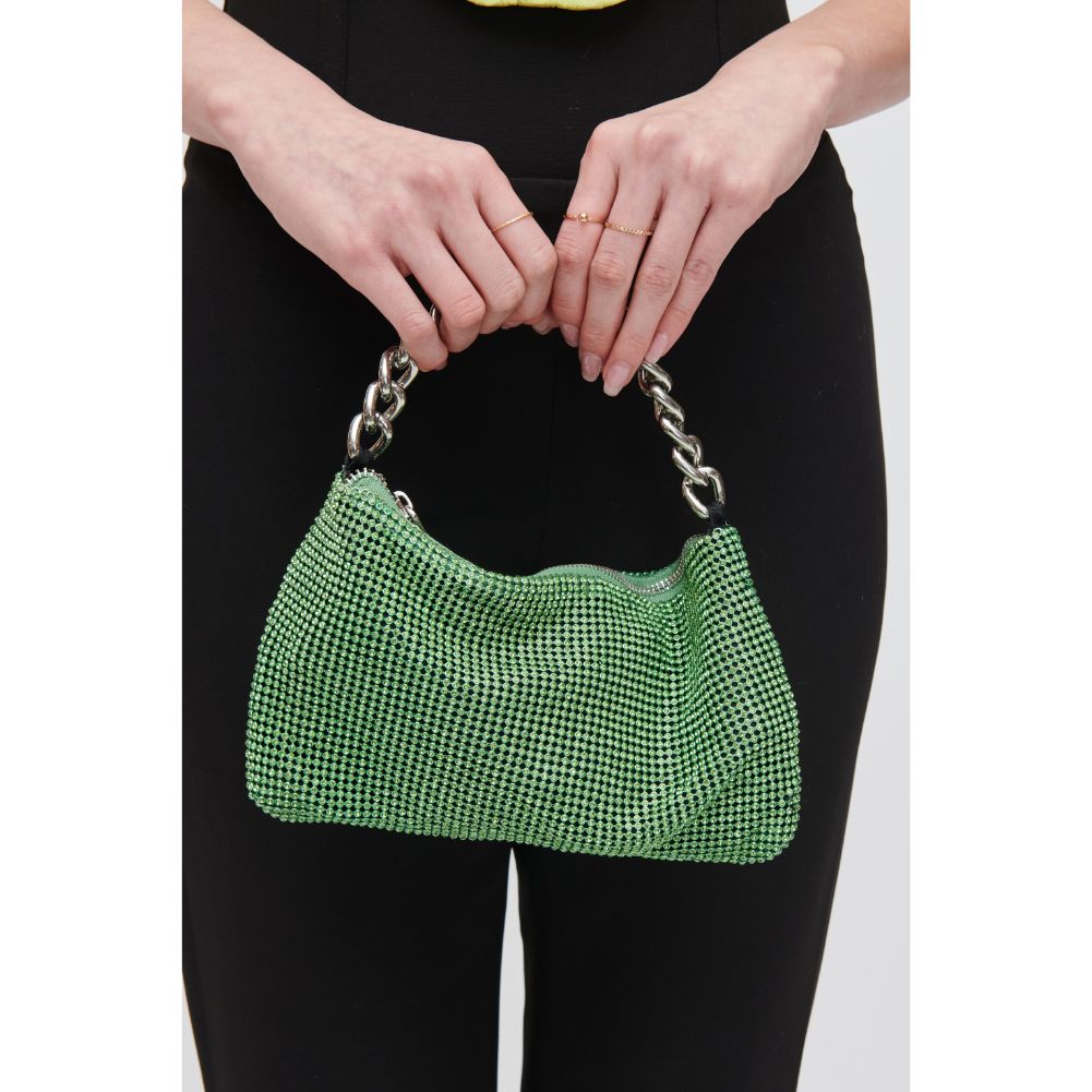 Woman wearing Green Urban Expressions Trixie Evening Bag 840611106773 View 4 | Green