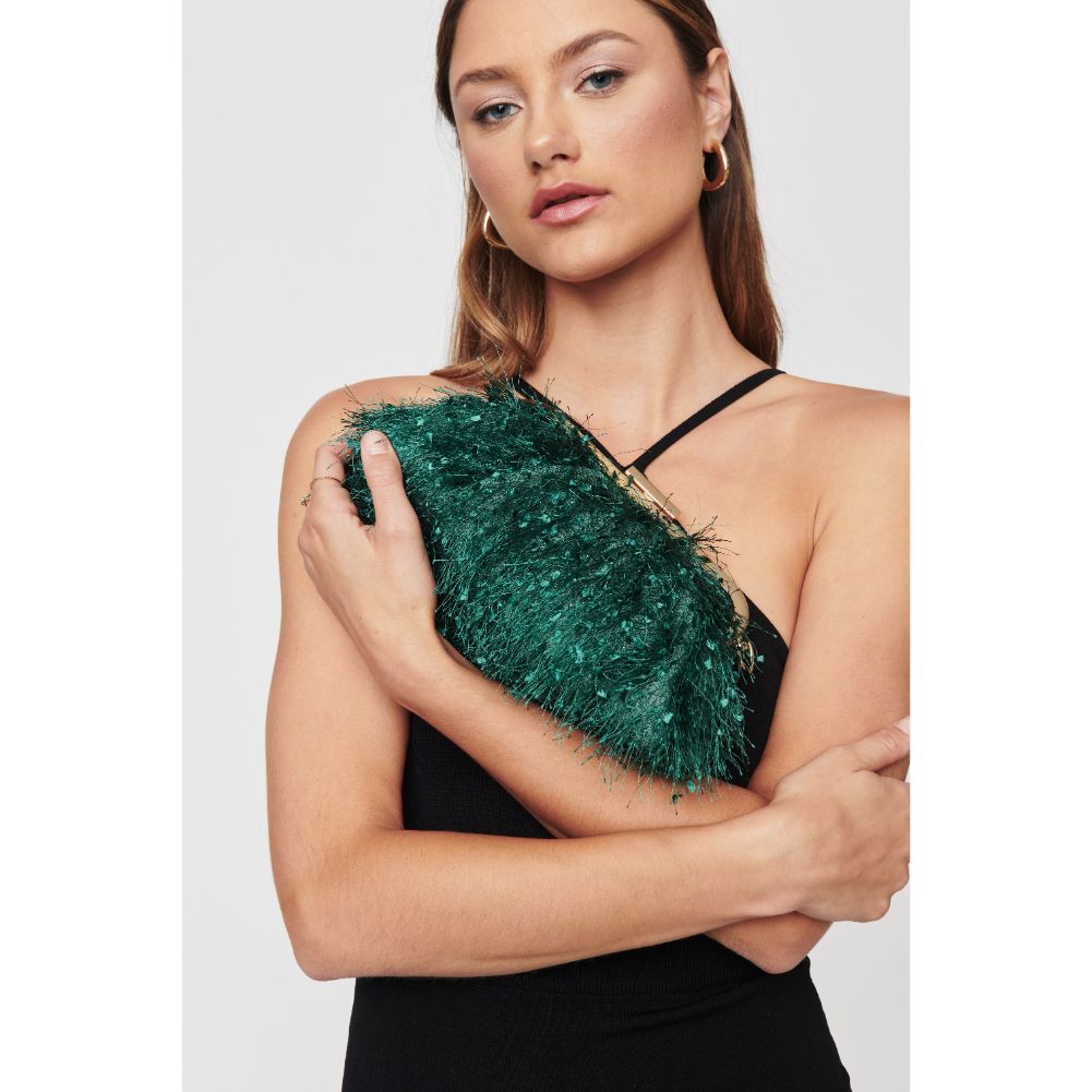 Woman wearing Emerald Urban Expressions Rosalind Evening Bag 840611104267 View 1 | Emerald