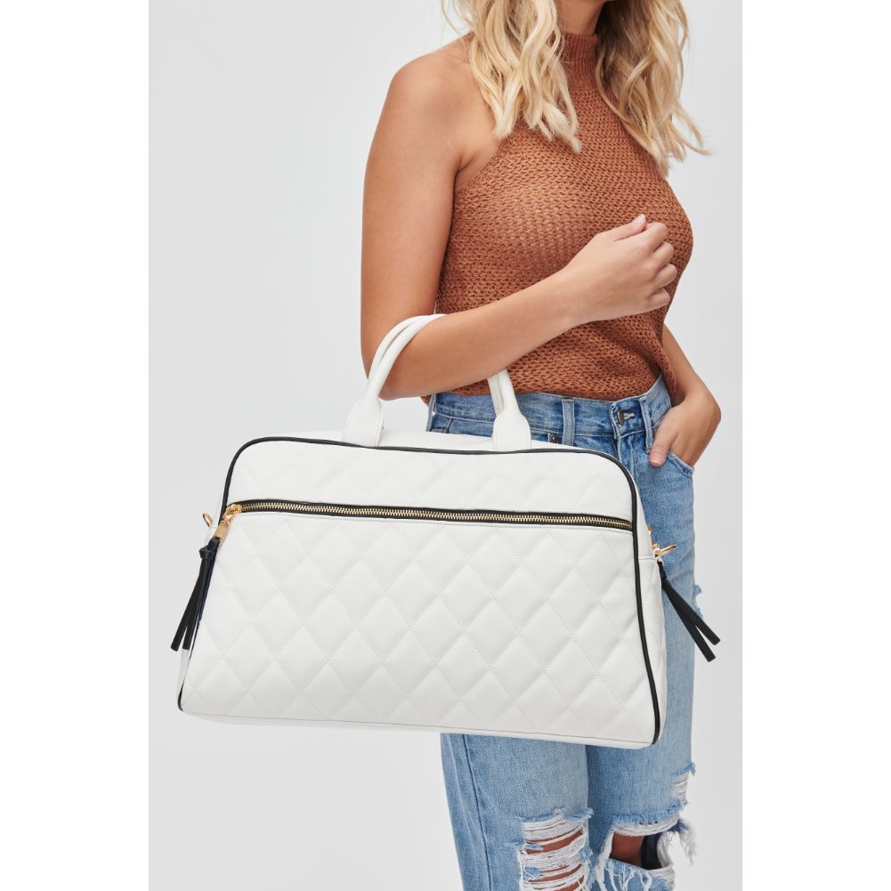 Woman wearing White Urban Expressions Philippa Weekender 818209011419 View 1 | White