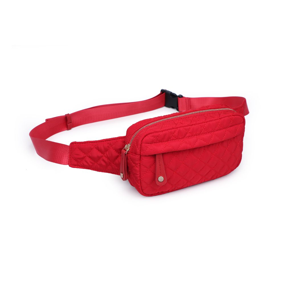 Product Image of Urban Expressions Teo - Quilted Nylon Belt Bag 840611114785 View 6 | Red