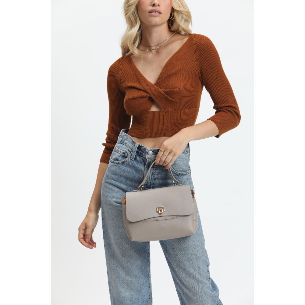 Woman wearing Stone Urban Expressions Tati Crossbody 840611114914 View 3 | Stone