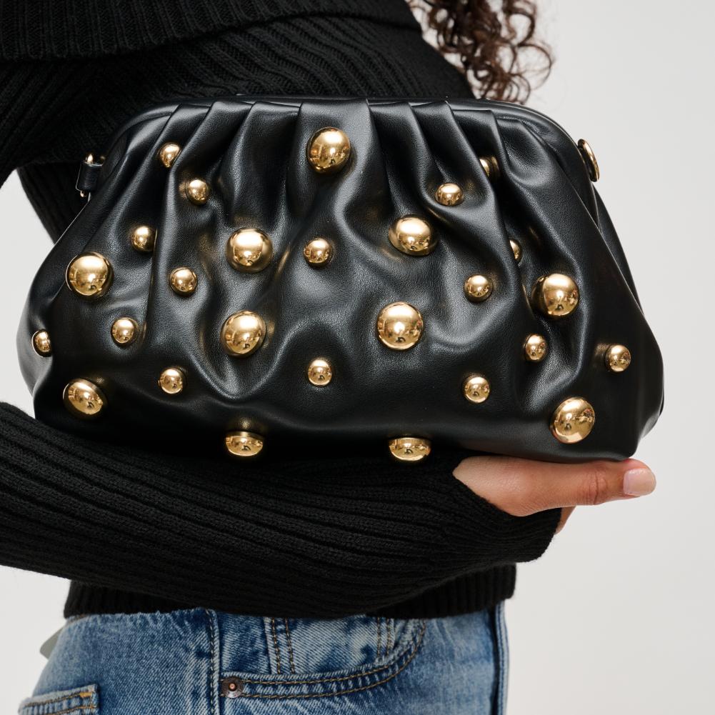 Woman wearing Black Urban Expressions Carey Clutch 840611193773 View 4 | Black