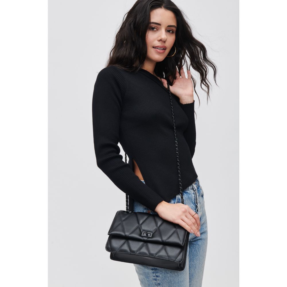 Woman wearing Black Urban Expressions Yelena Crossbody 840611118615 View 1 | Black